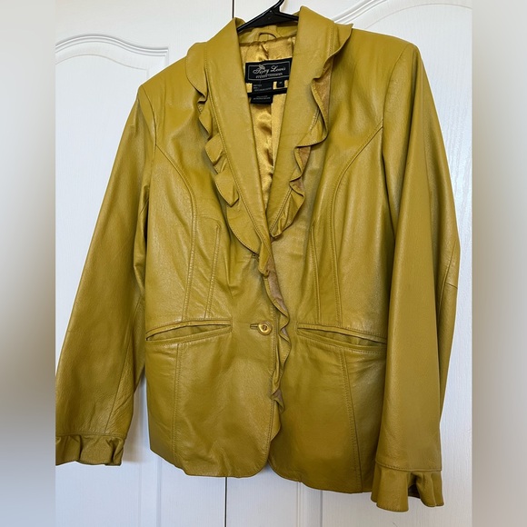 Jerry Leigh Jackets & Blazers - Jerry Lewis Mustard Ruffle Blazer